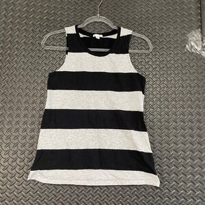 GAP Black‎ Gray Stripe Tank Top Shirt Women's Size XS Casual Wear